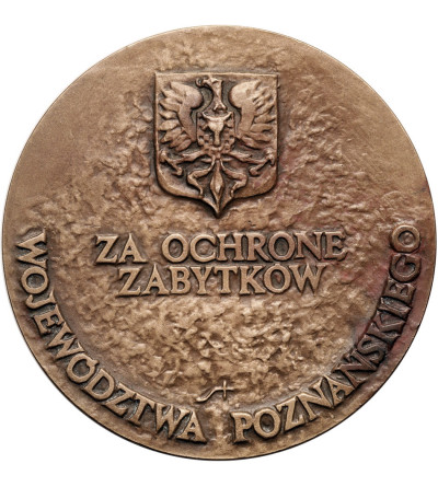 Polska, PRL (1952–1989), Poznań. Medal 1985, Za Ochronę Zabytków Województwa Poznańskiego