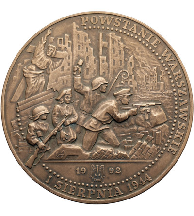 Polska. Medal 1992, Generał Tadeusz Komorowski ,,Bór", Powstanie Warszawskie 1 sierpnia 1944