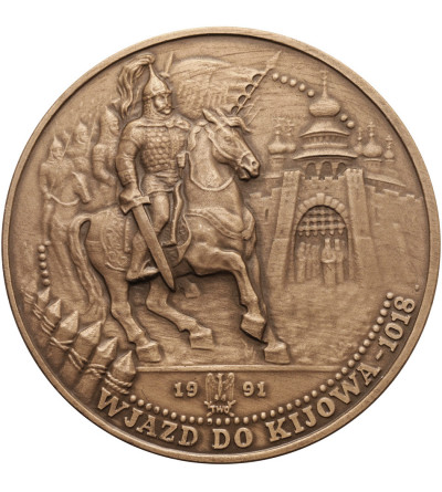 Polska. Medal 1991, Bolesław Chrobry, Wjazd do Kijowa 1018