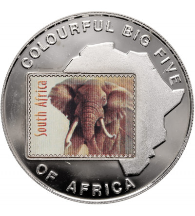 Uganda. 1000 Shillings 2001, Elephant, Series: Colorful Big Five of Africa