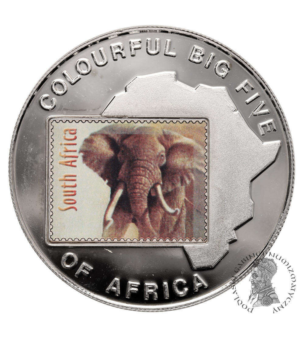 Uganda. 1000 Shillings 2001, Elephant, Series: Colorful Big Five of Africa