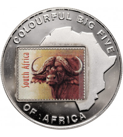 Uganda. 1000 Shillings 2001, Cape Buffalo, Series: Colorful Big Five of Africa