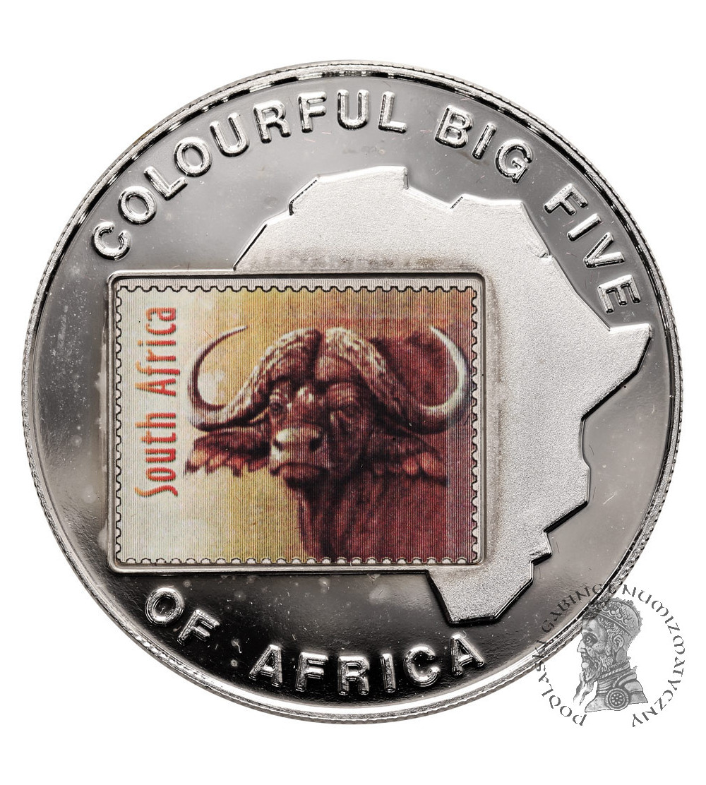 Uganda. 1000 Shillings 2001, Cape Buffalo, Series: Colorful Big Five of Africa