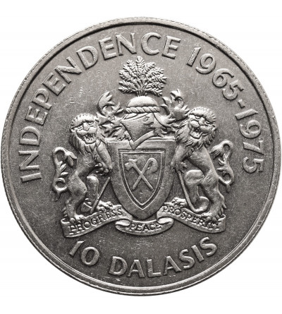 Gambia. 10 Dalasis 1975, 10th Anniversary of Independence