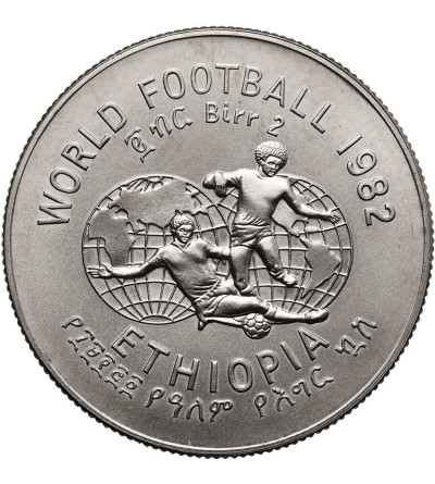 Ethiopia. 2 Birr EE 1974 / 1982, World Cup, Spain 1982