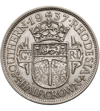 Southern Rhodesia, George VI (1936-1952). 1/2 Crown 1937