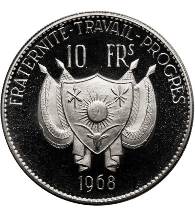 Niger. 10 Francs 1968, Lion