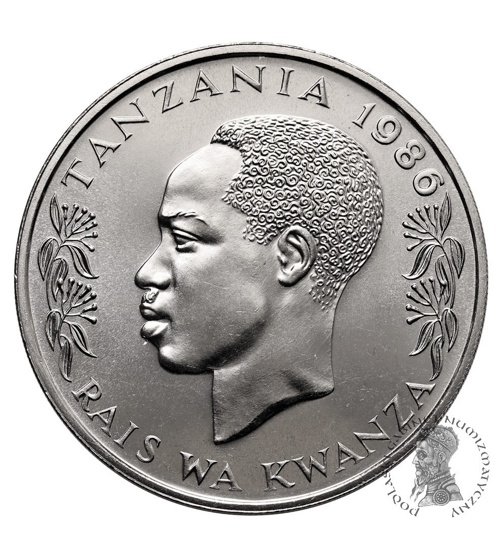 Tanzania. 100 Shilingi 1986, Słonie, seria: Ochrona Przyrody