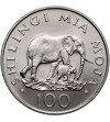 Tanzania. 100 Shilingi 1986, Elephants, series: Nature Conservation