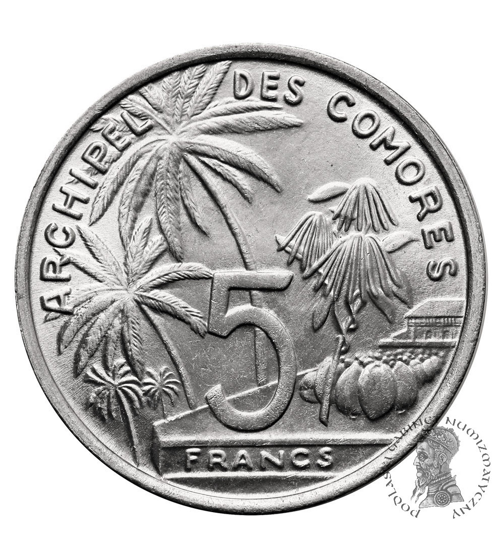 Comoros Islands. 5 Francs 1964