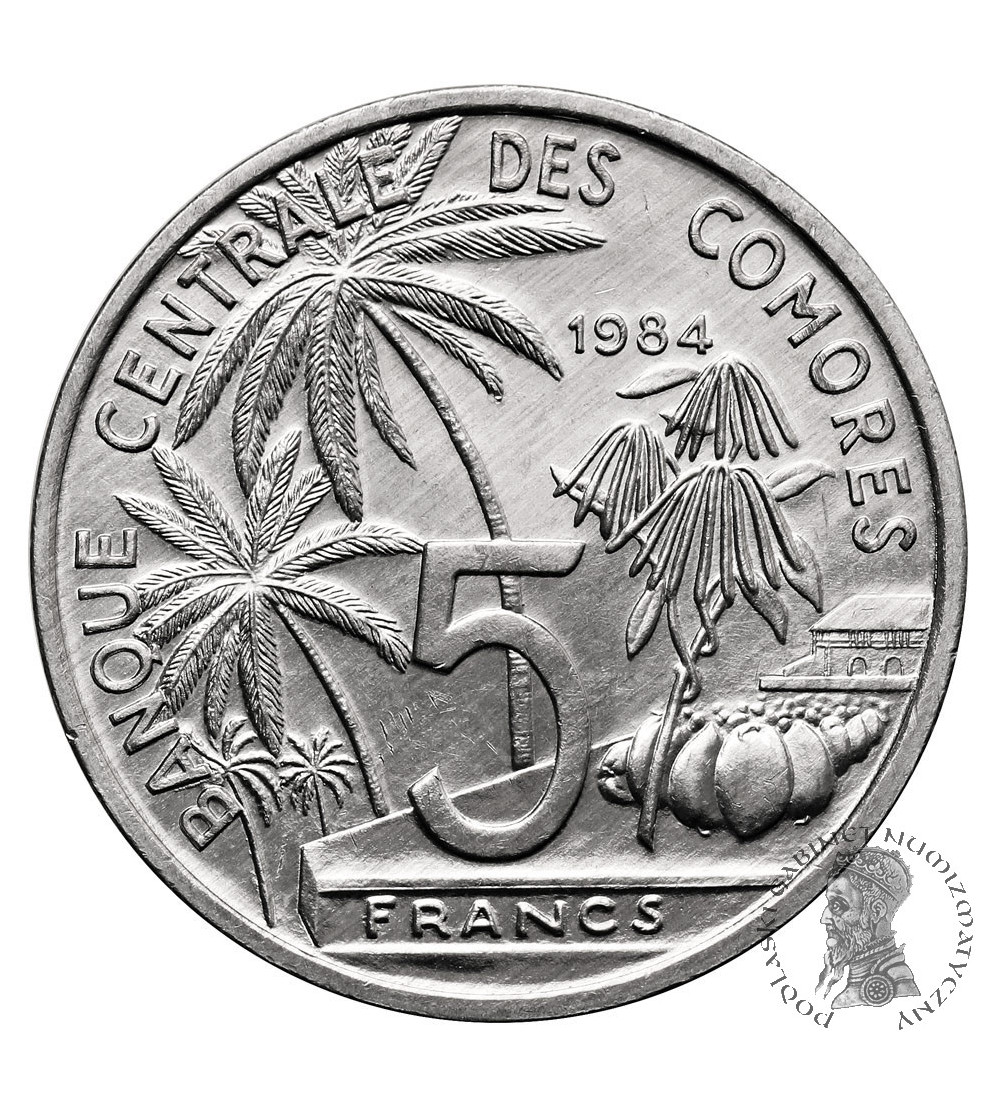 Comoros Islands. 5 Francs 1984, FAO