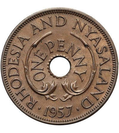 Rhodesia and Nyasaland. 1 Penny 1957