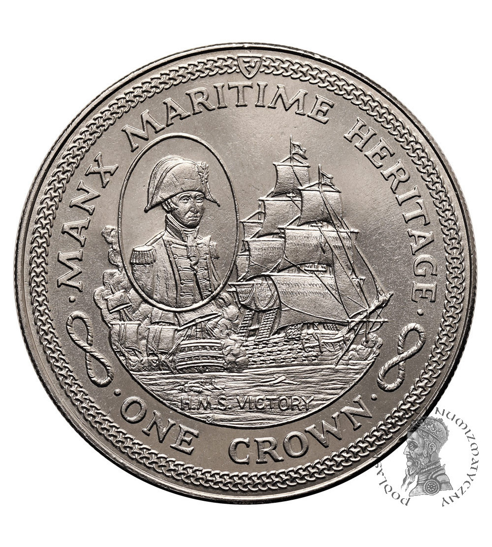 Isle of Man. 1 Crown 1982, H.M.S. Victory, Series: Manx Maritime Heritage