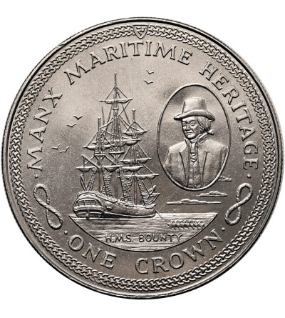 Isle of Man. 1 Crown 1982, H.M.S. Bounty, Series: Manx Maritime Heritage