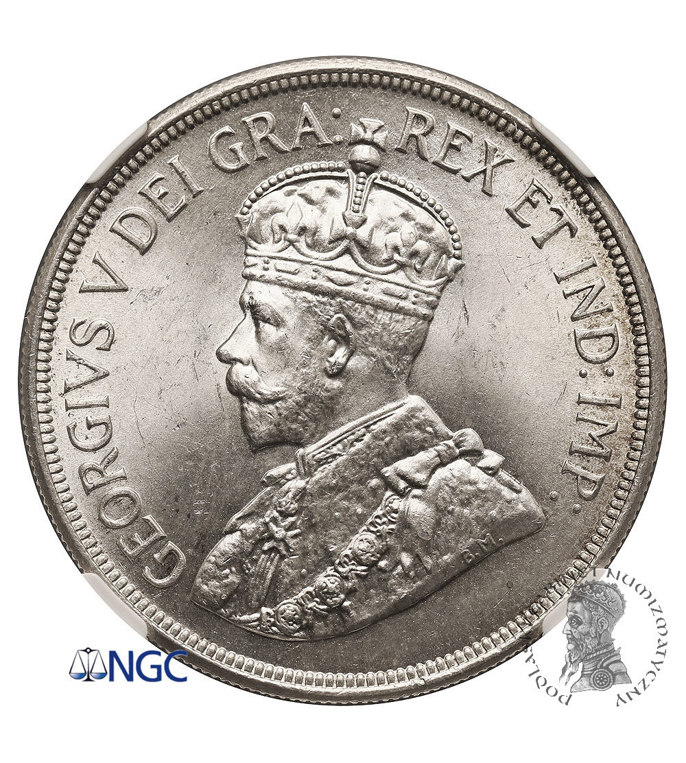 Cyprus 45 Piastres 1928, george V - NGC MS 64