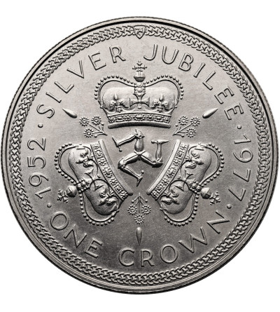 Isle of Man. 1 Crown 1977, 25th Anniversary of Queen Elizabeth II's accession to the throne