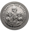 Isle of Man. 1 Crown 1985, 85th Birth Anniversary of the Queen Mother, Queen Mother with her daughters