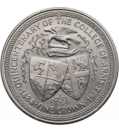 Isle of Man. 1 Crown 1984, Series: Quincentenary of the College of Arms, King Richard III