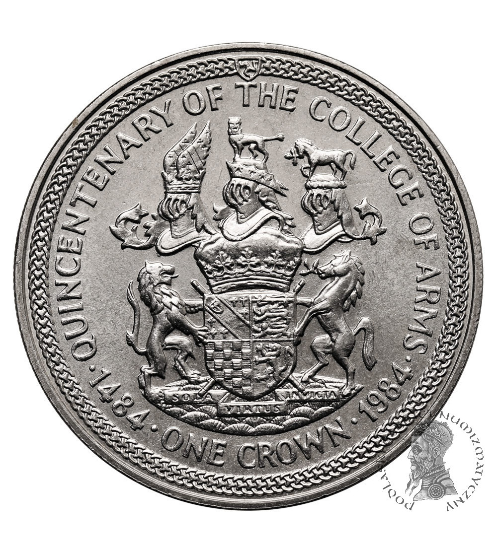 Isle of Man. 1 Crown 1984, Series: Quincentenary of the College of Arms, Earl Marshal