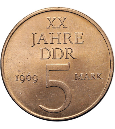 Germany, Democratic Republic (NRD/DDR). 5 Mark 1969, 20th Anniversary of the Founding of the GDR 1949-1969