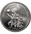 Liberia. 10 Dollars 1984, International Games - Basketball