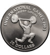 Liberia. 10 Dollars 1984, International Games - Weightlifting