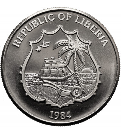 Liberia. 10 Dollars 1984, International Games - Weightlifting