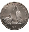 Liberia. 1 Dollar 1995, Storks, Series: Preserve Planet Earth