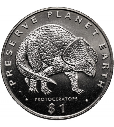 Liberia. 1 dolar 1993, Protoceratops, Seria: Ochrona Planety Ziemia