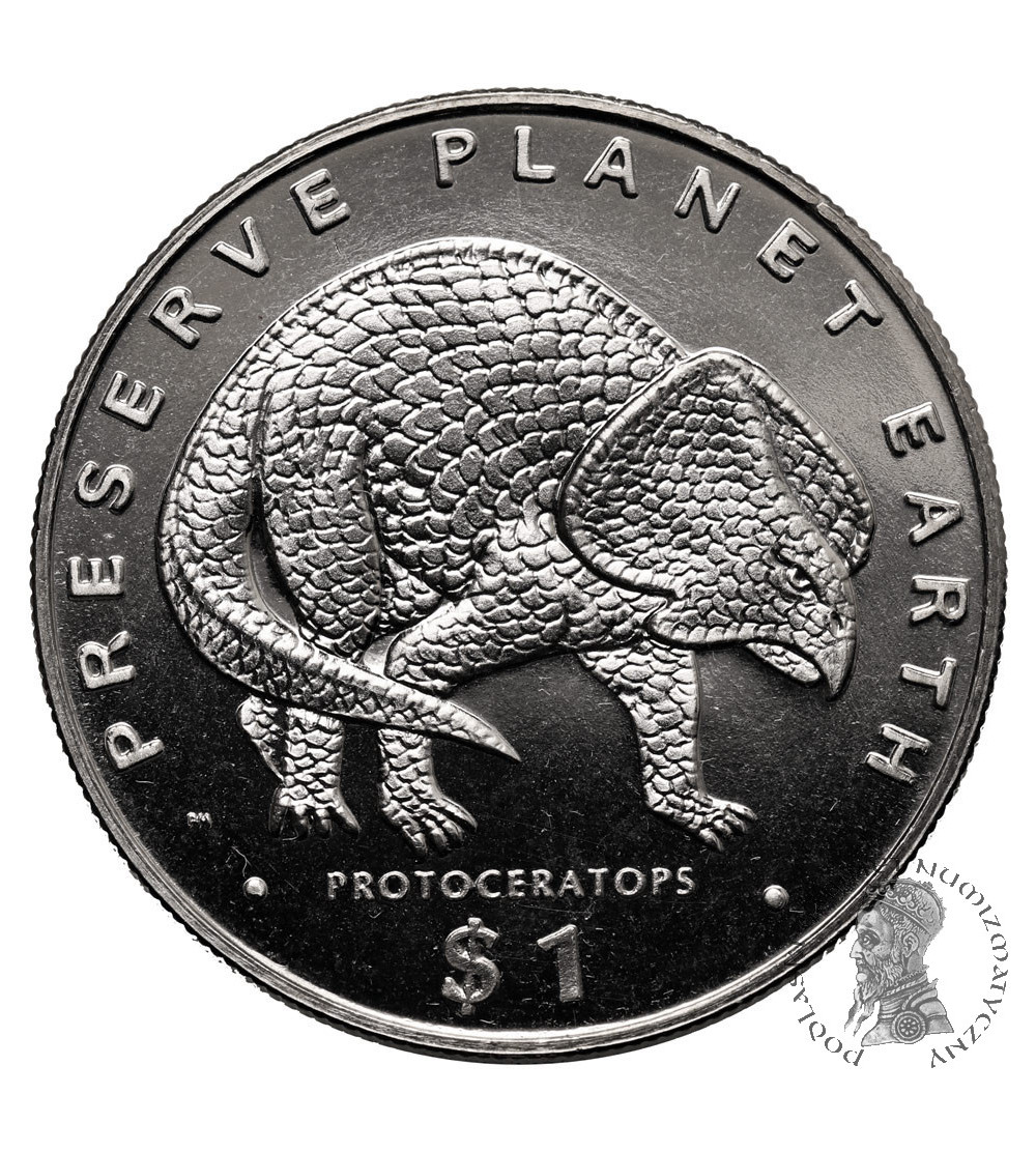 Liberia. 1 dolar 1993, Protoceratops, Seria: Ochrona Planety Ziemia