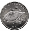 Liberia. 1 Dollar 1994, Trionyx Turtle, Series: Preserve Planet Earth