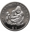 Liberia. 1 Dollar 1994, Gorillas, Series: Preserve Planet Earth