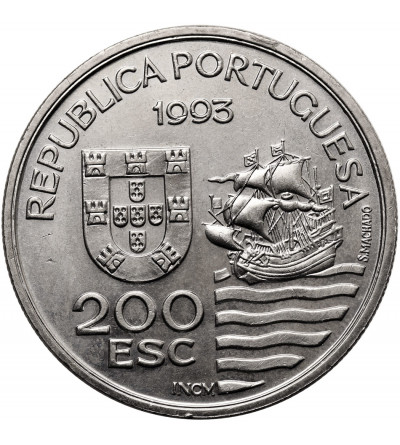 ortugal. 200 Escudos 1993, Enviados Daimios Kiushu, IV Series of Portuguese Discoveries