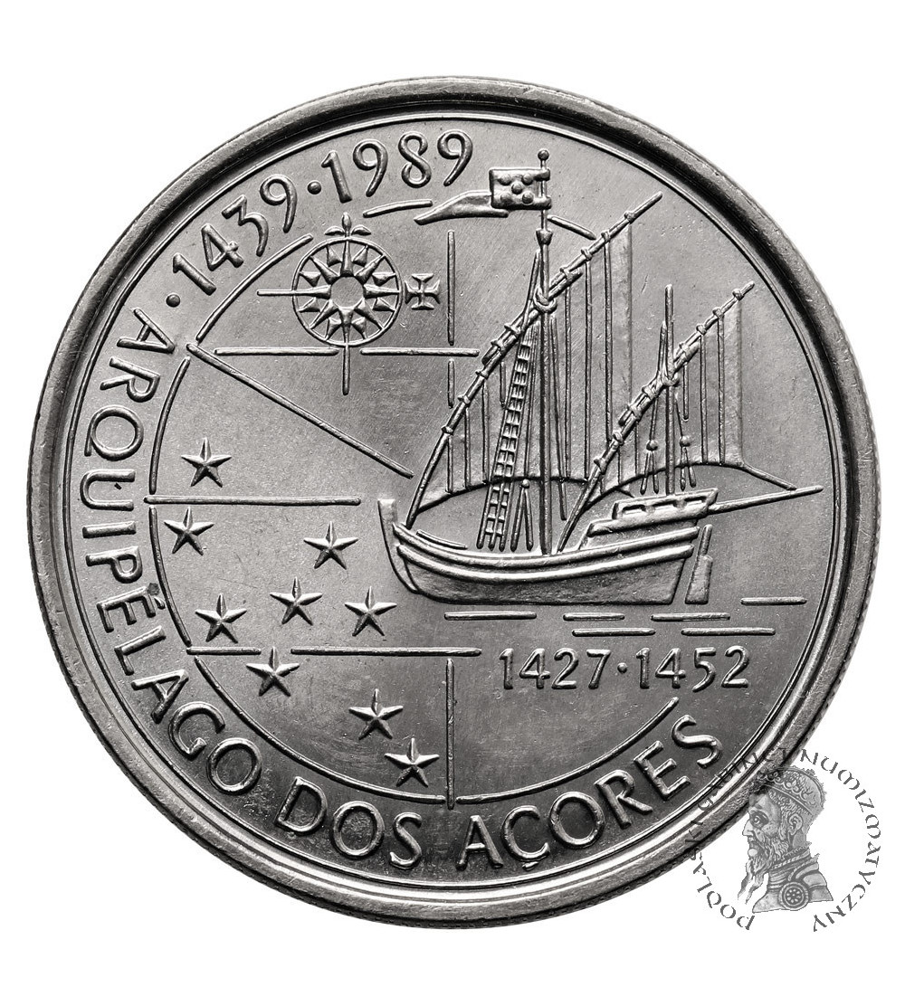 Portugalia. 100 Escudos 1989, Kolonizacja Azorów, II Seria Portugalskich Odkryć