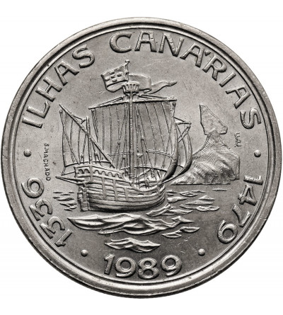 Portugalia. 100 Escudos 1989, Wyspy Kanaryjskie, II Seria Portugalskich Odkryć