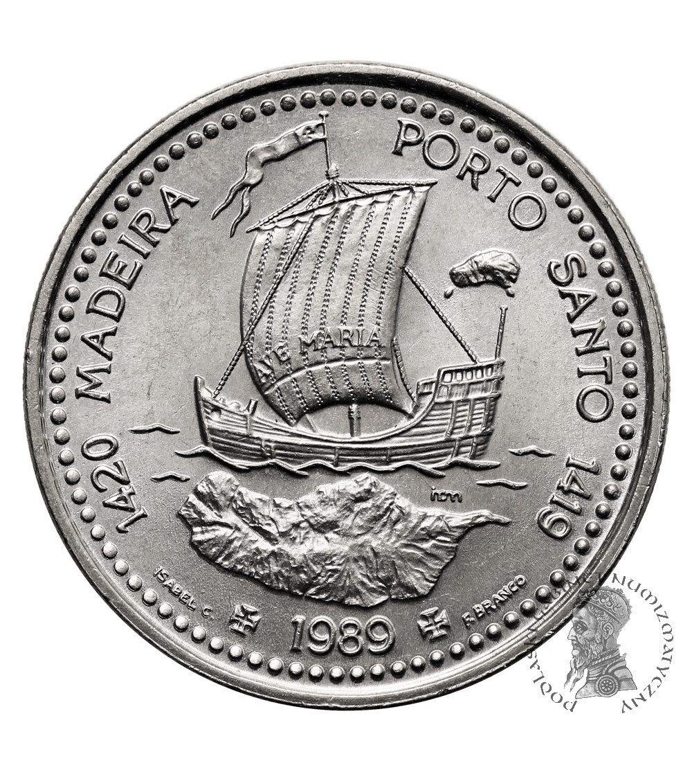 Portugal. 100 Escudos 1989, Discovery of Madeira and Porto Santo, II Series of Portuguese Discoveries