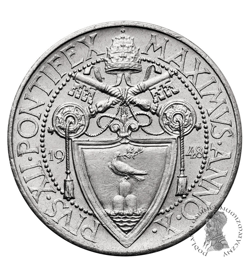 Vatican City, Pius XII 1939-1958. 2 Lire 1948, AN X