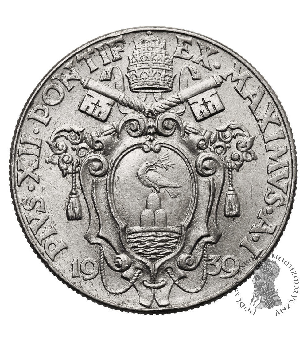 Vatican City, Pius XII 1939-1958. 2 Lire 1939, AN I