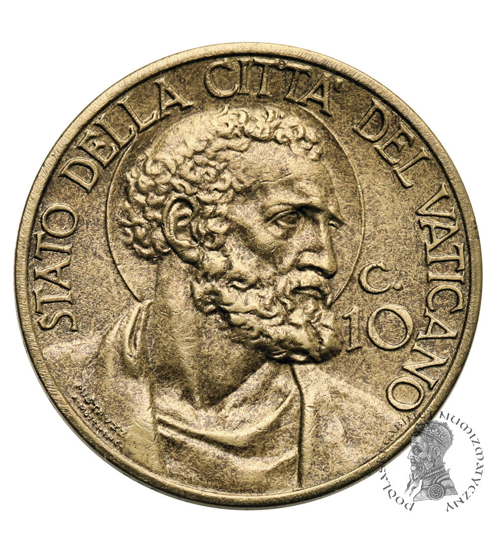 Vatican City, Pius XII 1939-1958. 10 Centesimi 1939, AN I