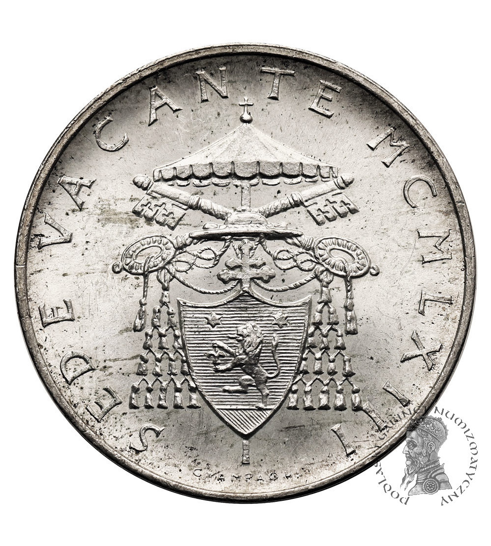 Vatican City. 500 Lire 1963 (MCMLXVIII), Sede Vacante