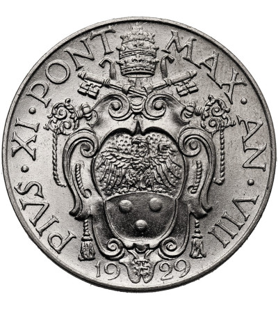 Vatican City, Pius XI 1922-1939. 2 Lire 1929, AN VIII