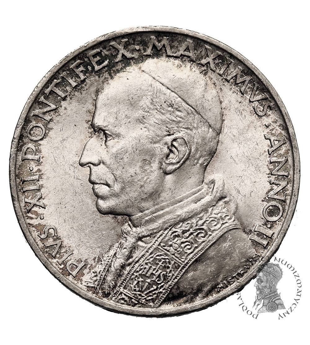 Vatican City, Pius XII 1939-1958. 5 Lire 1940, AN II