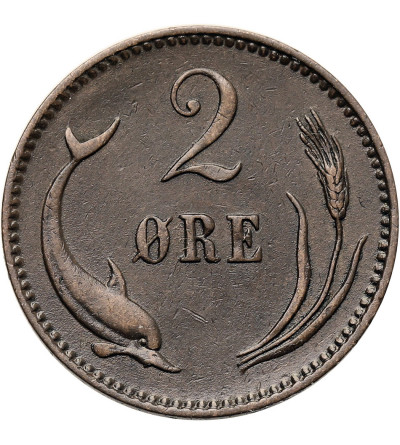 Denmark, Christian IX 1863-1906. 2 Ore 1891 (heart) CS, Copenhagen