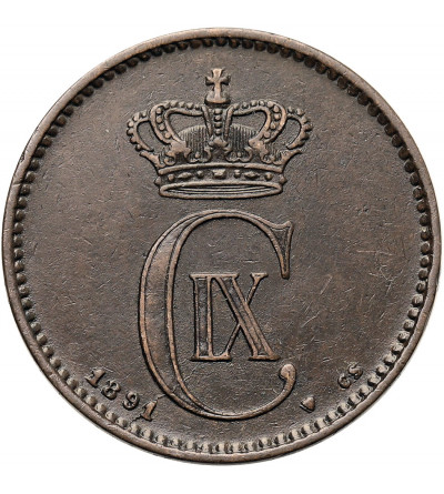 Dania, Christian IX 1863-1906. 2 Ore 1891 (serce) CS, Kopenhaga