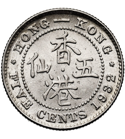 Hong Kong. 5 centów 1932, Jerzy V