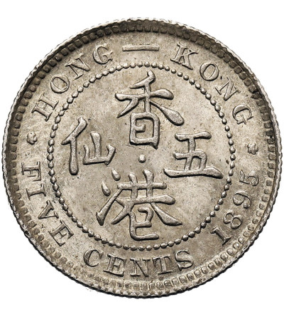 Hong Kong. 5 centów 1895, Wiktoria