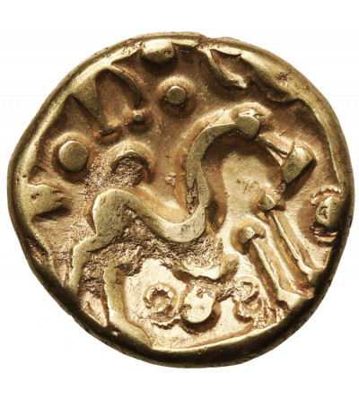 Celts, Northern Gaul. Ambiani. Gold stater circa 60-30 BC. Issue from the Gaulish War period