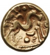 Celts, Northern Gaul. Ambiani. Gold stater circa 60-30 BC. Issue from the Gaulish War period