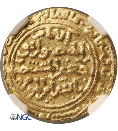 Dynastia Ayyubidów (Egipt). AV Dinar, AH 631 / 1234 AD, al-Qahira, al-'Adil Abu Bakr II AH 635-637 / 1238-1240 AD - NGC MS 63