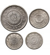 Japan. Set 4 x silver, 10, 20, 50 Sen, 1914, 1915, 1909, 1907